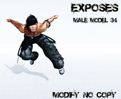 Second Life Marketplace - EXPOSES - MALE MODEL 34 - NO COPY